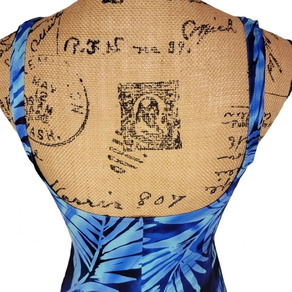 JANTZEN Women's Swim Dress Blue Floral Size 8 - Picture 6 of 15